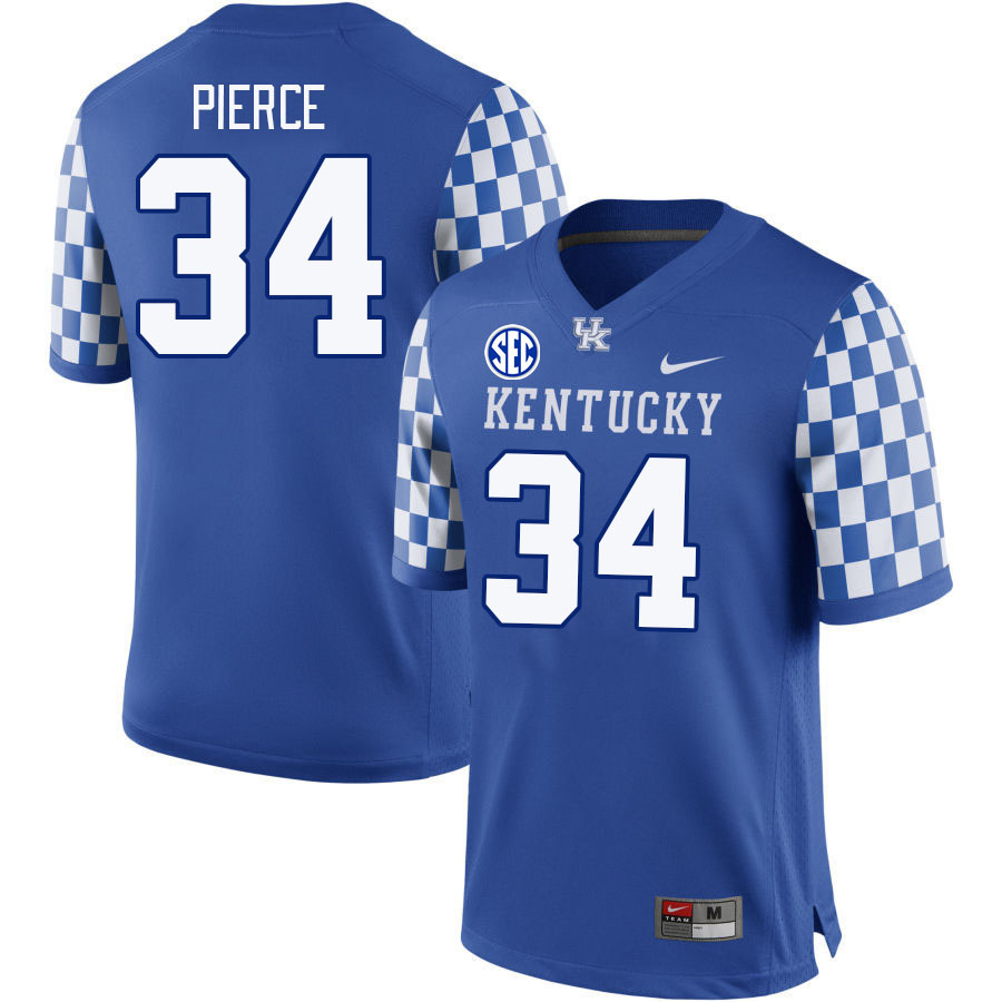 Men #34 Brady Pierce Kentucky Wildcats 2023 College Football Jerseys Stitched-Royal